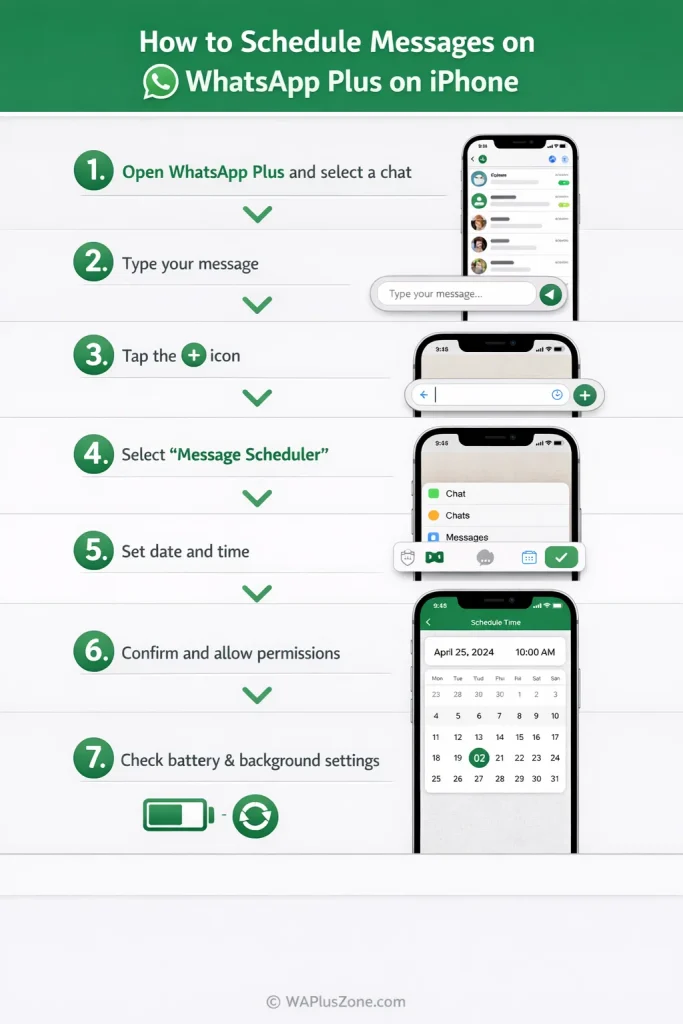 Cómo programar mensajes en WhatsApp Plus (Guía paso a paso)