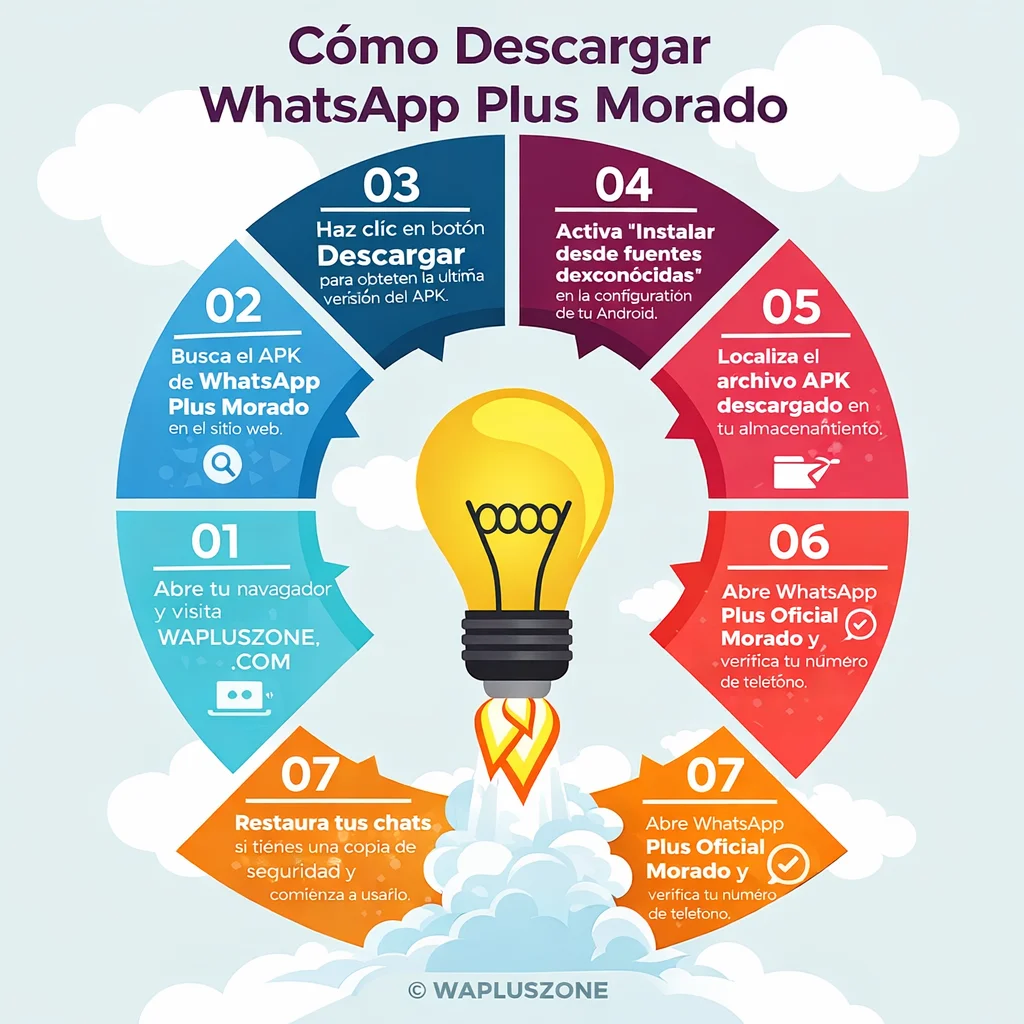 Cómo Descargar WhatsApp Plus Morado