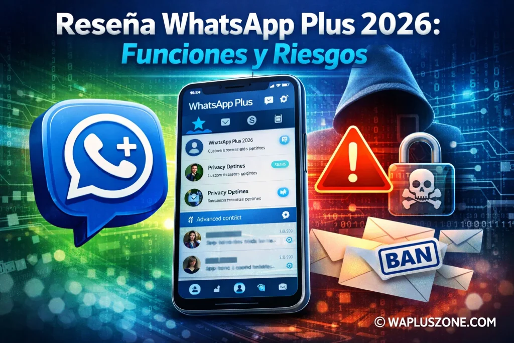 Reseña WhatsApp Plus 2026 Funciones y Riesgos